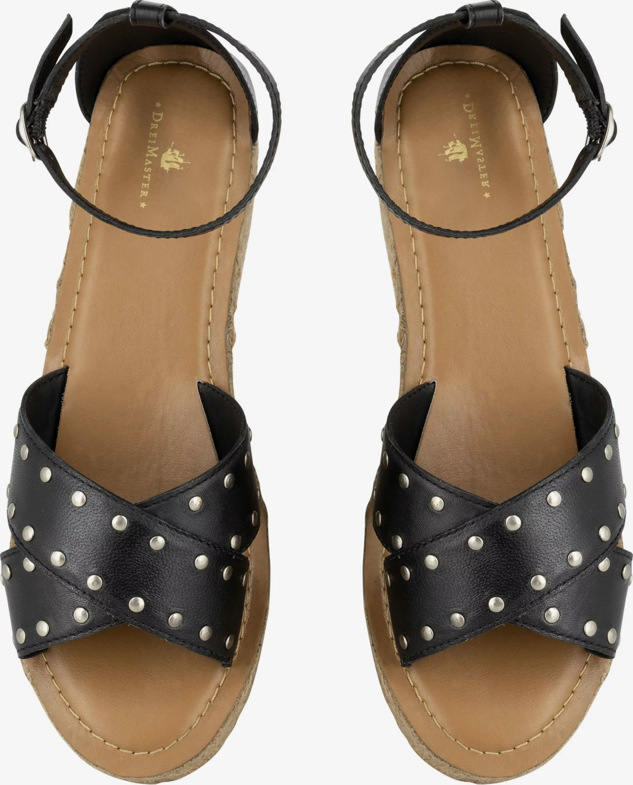 DreiMaster Vintage Sandales à Talons Sandales Femme Noir 3 DreiMaster Vintage Sandales à Talons Sandales Femme Noir – Image 3