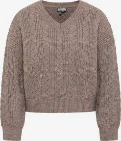 DreiMaster Vintage Pulls Maille Fine Pull-over Femme Taupe