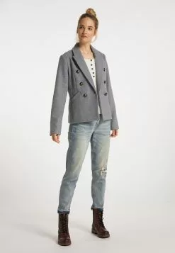 Vestes De Mi-saison Veste Mi-saison Femme Gris Chiné -Magasin Vintage Dreimaster f07ada2bf98f784871104295ee01d7cf