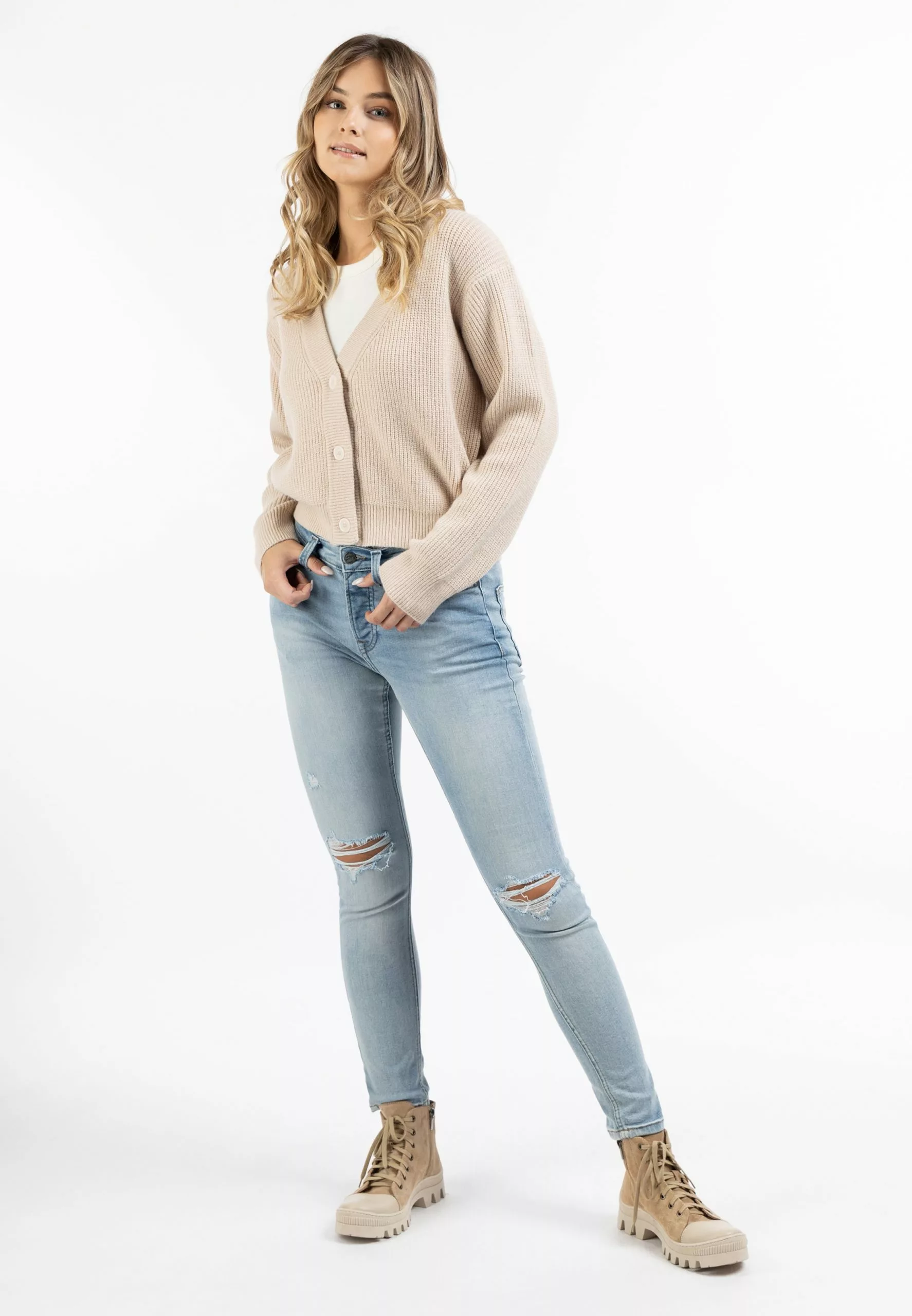 DreiMaster Vintage Gilets Cardigan Femme Beige 4 DreiMaster Vintage Gilets Cardigan Femme Beige – Image 4