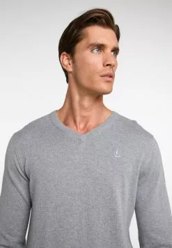 Pulls à Col En V Pull-over Markani Homme Gris Chiné -Magasin Vintage Dreimaster f379b0a2676206d5308f657d7766b922