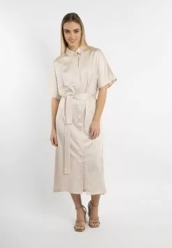 Robes Fluides Robe-chemise Femme Beige Clair 6 Robes Fluides Robe-chemise Femme Beige Clair -Magasin Vintage Dreimaster f4c5586de64deaf3848195773a12b644