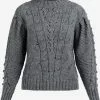 DreiMaster Vintage Pulls Maille Fine Pull-over Femme Gris Foncé