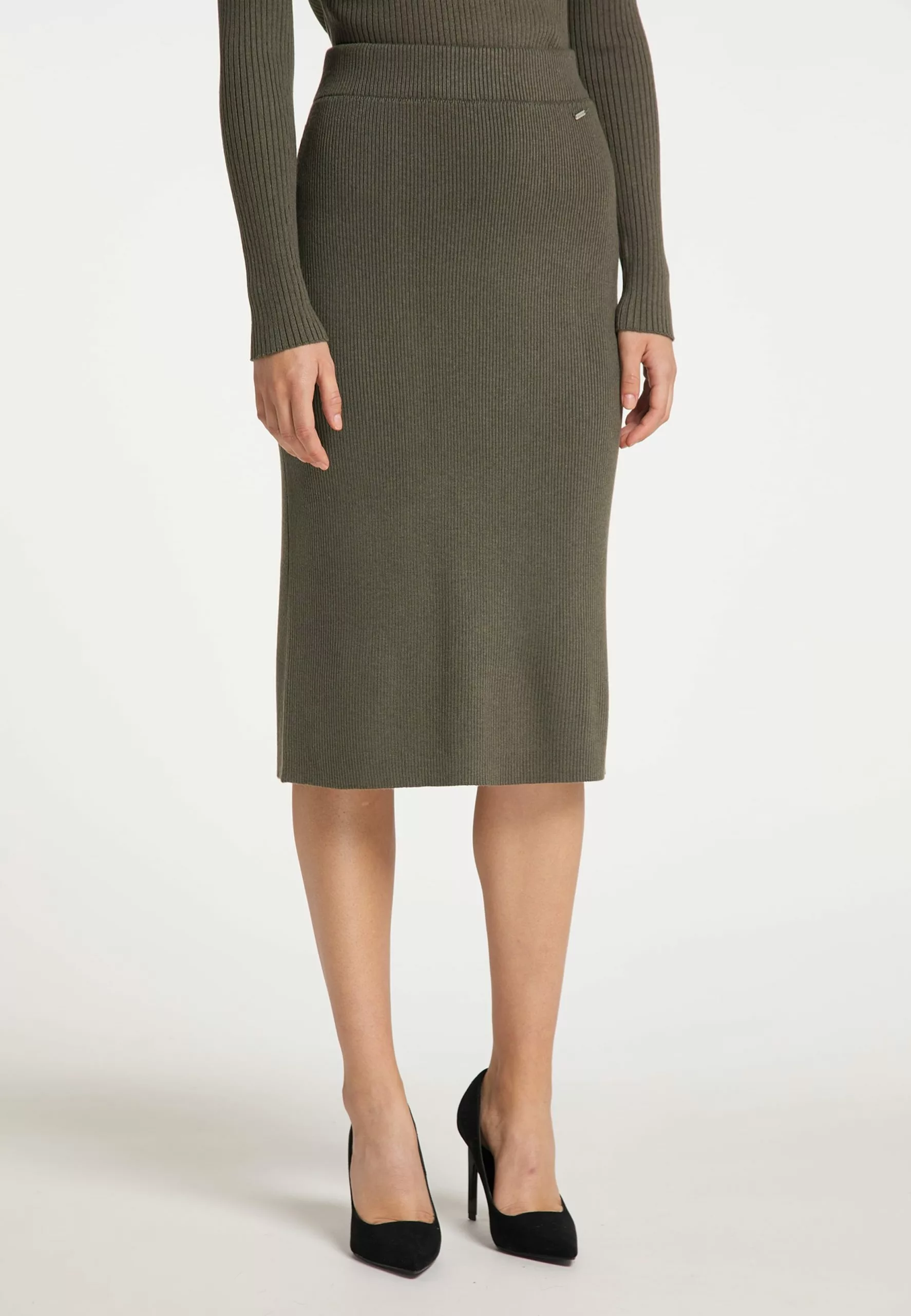 Jupes Midi Jupe Femme Olive 2 Jupes Midi Jupe Femme Olive – Image 2