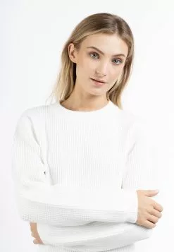 Pulls Basiques Pull-over Femme Blanc Cassé -Magasin Vintage Dreimaster f5ab32ba01344b8c5b6d8da89f37c144