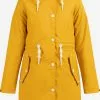 Parkas Parka Mi-saison Femme Jaune Dor