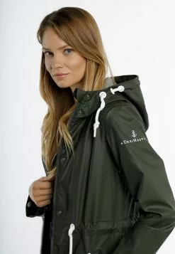 Manteaux De Pluie Manteau Fonctionnel Femme Vert Foncé -Magasin Vintage Dreimaster f6a05ac2587320e619725dbfe3b05c03
