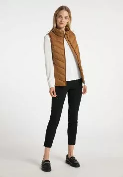 Vestes Sans Manches Gilet Femme Caramel -Magasin Vintage Dreimaster f787054a736fcdfdb953cfbf90a52a42