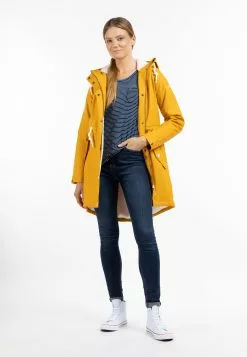 Parkas Parka Mi-saison Femme Jaune Dor -Magasin Vintage Dreimaster f8aa0b5b1c48f9f81b304ffb890fbab8