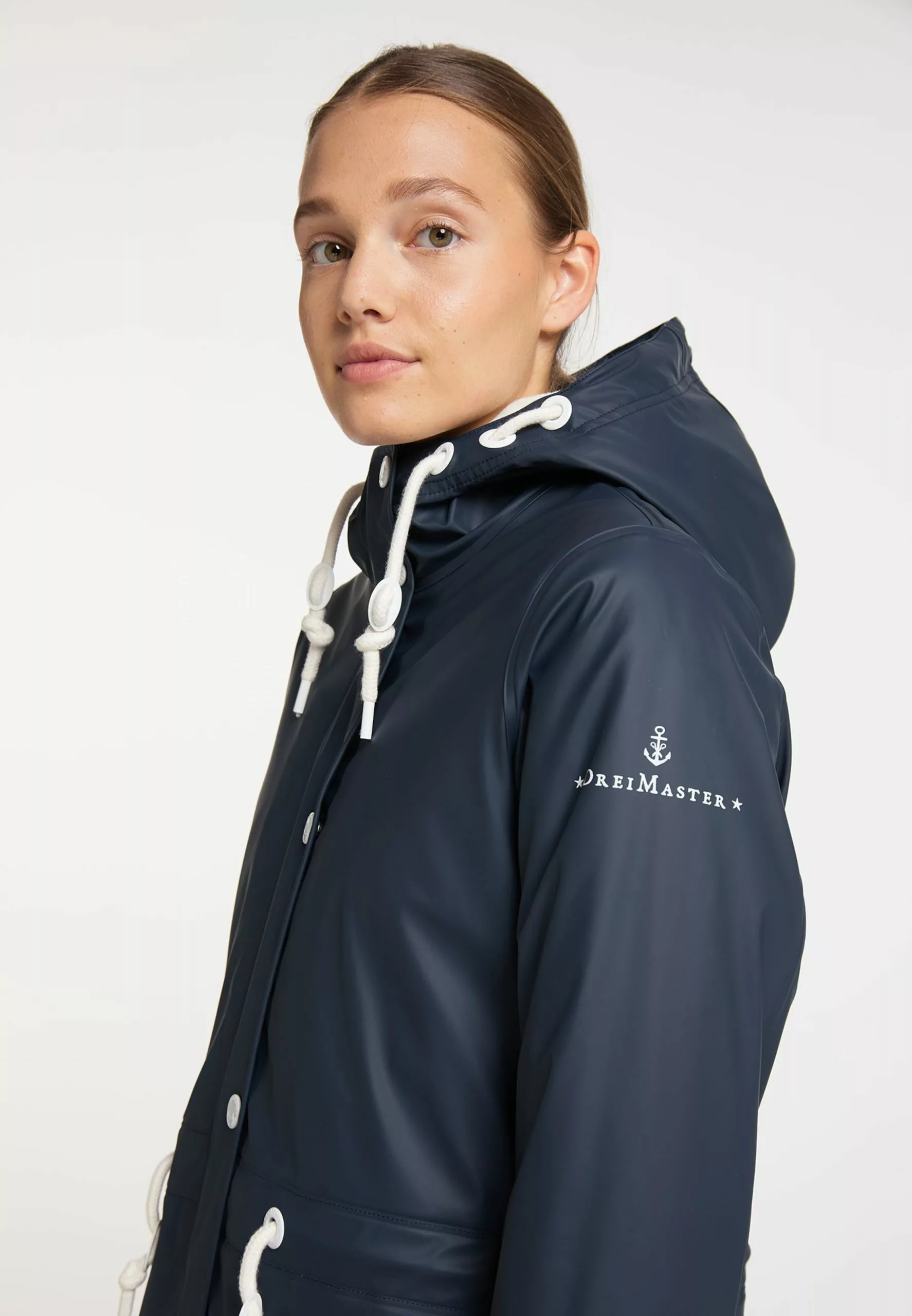 Manteaux De Pluie Manteau Mi-saison Femme Marine 5 Manteaux De Pluie Manteau Mi-saison Femme Marine – Image 5
