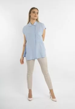 Blouses Chemisier Femme Bleu Clair -Magasin Vintage Dreimaster f91ebe321fc468954f288d98eaaa805a