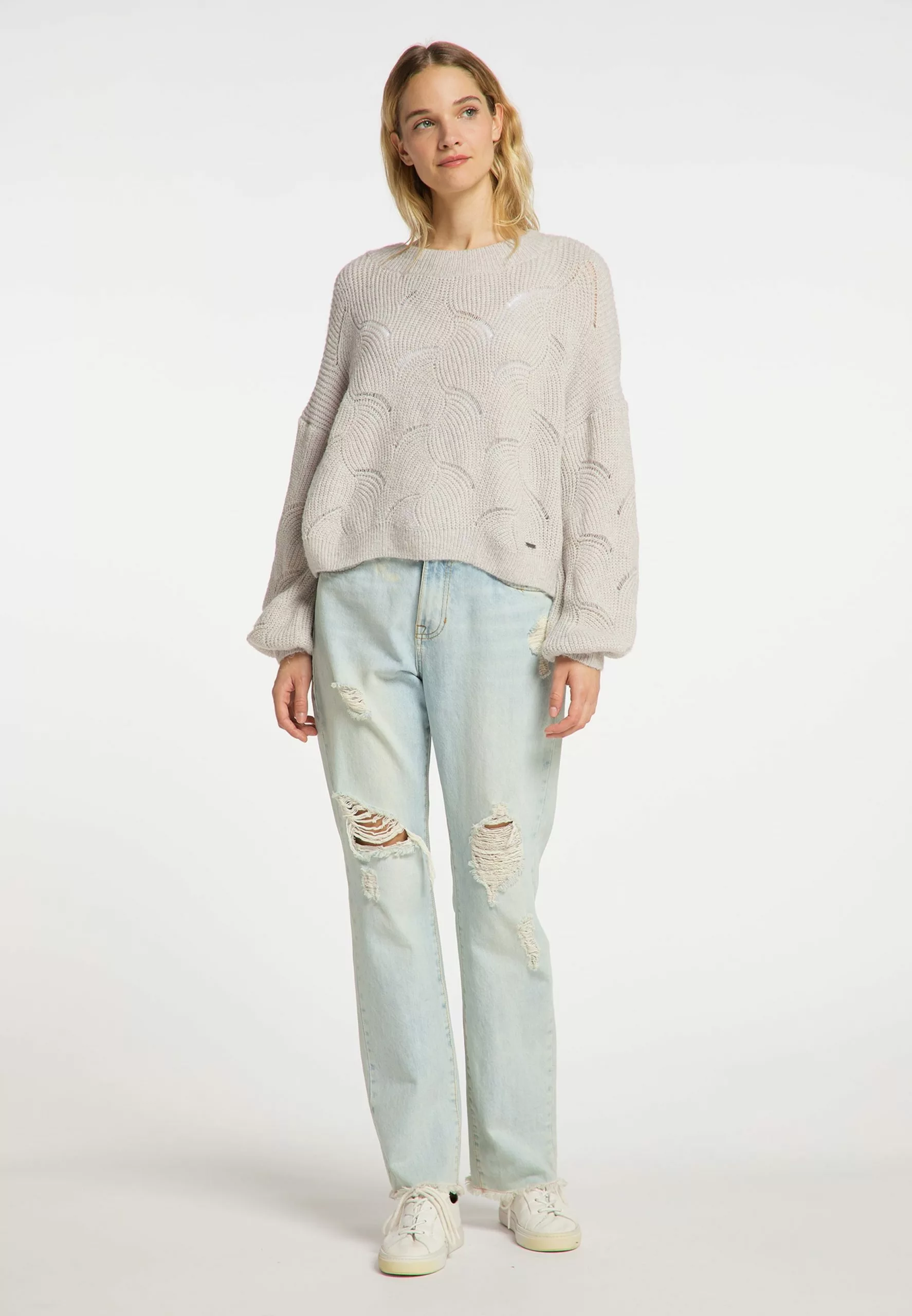 DreiMaster Vintage Pulls Maille Fine Pull-over Femme Beige Clair 4 DreiMaster Vintage Pulls Maille Fine Pull-over Femme Beige Clair – Image 4