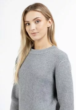 Pulls Maille Fine Pull-over Palpito Femme Gris Chiné -Magasin Vintage Dreimaster fac554cab94285ea4d0524e0e1161d3a