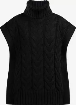 DreiMaster Vintage Pulls à Col Roulé Pull-over Femme Noir