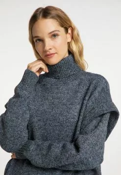 DreiMaster Vintage Pulls à Col Roulé Pull-over Femme Bleu Nuit -Magasin Vintage Dreimaster fba753bb38ce31d106306a52b1c7c9a2