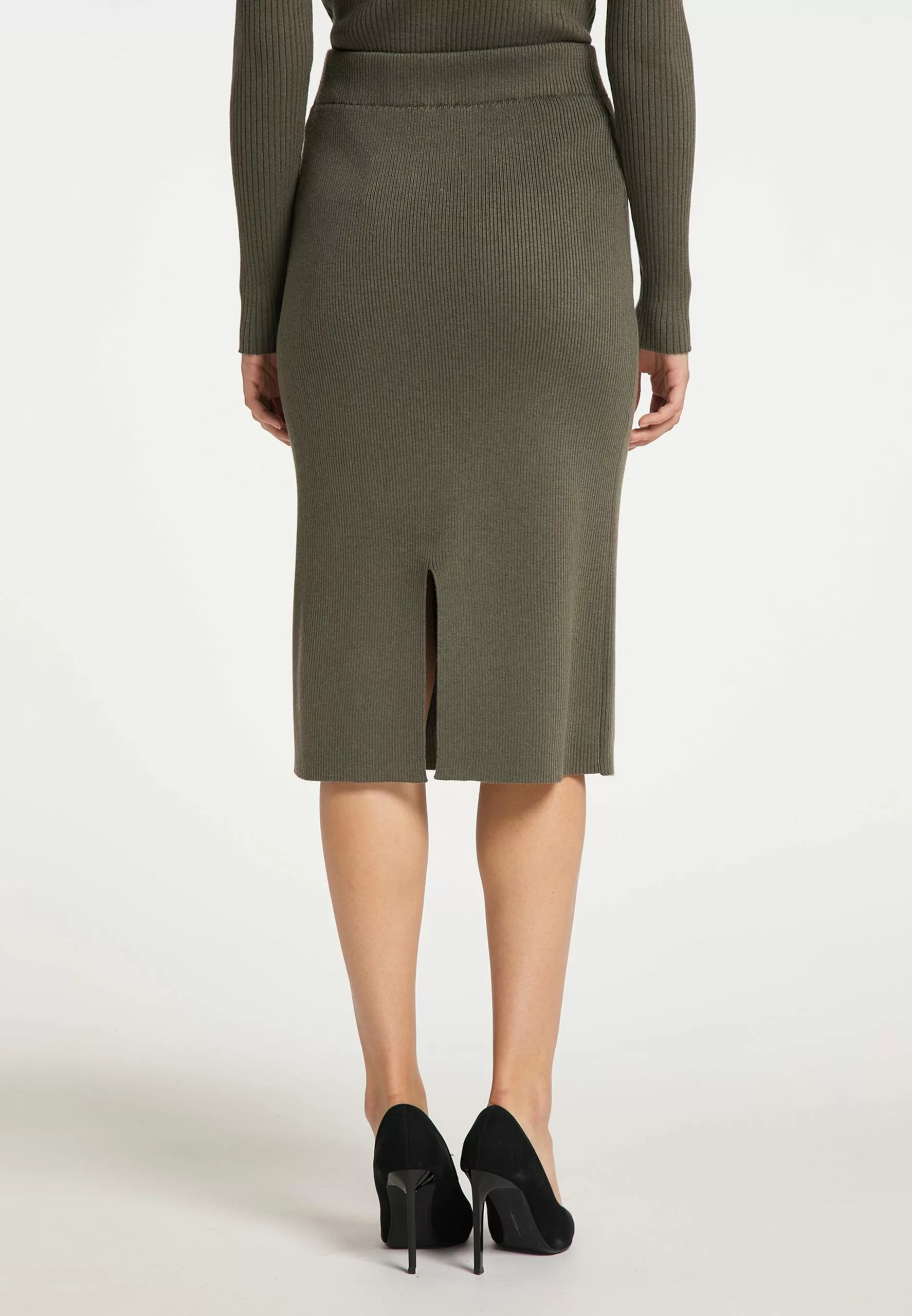 Jupes Midi Jupe Femme Olive 3 Jupes Midi Jupe Femme Olive – Image 3