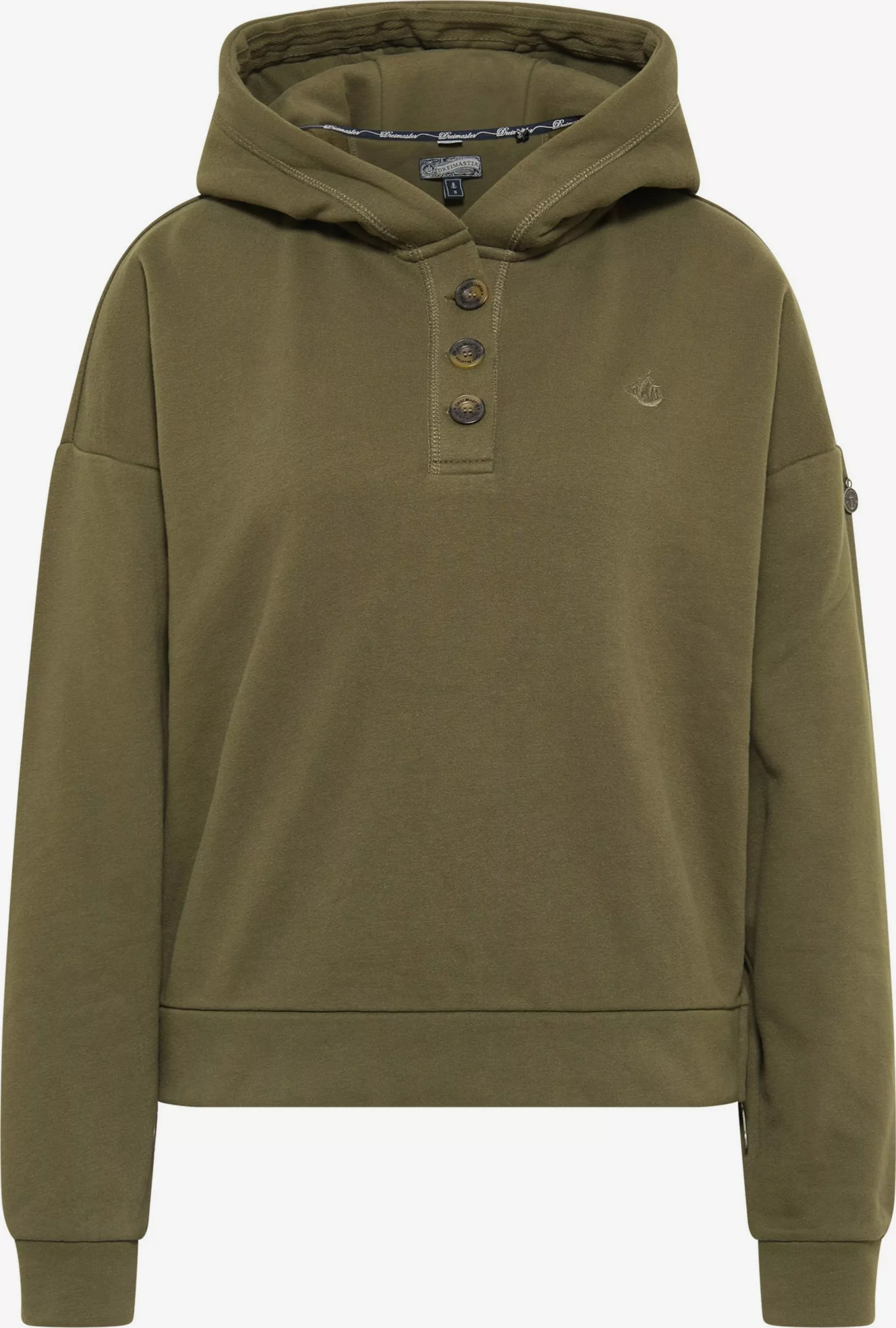 DreiMaster Vintage Sweats à Capuche Sweat-shirt Femme Olive 1 DreiMaster Vintage Sweats à Capuche Sweat-shirt Femme Olive