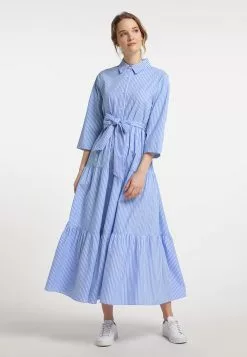 Robes Fluides Robe-chemise Femme Bleu Clair -Magasin Vintage Dreimaster fcc433c8edc0c48fd0275e2a6109e6ed