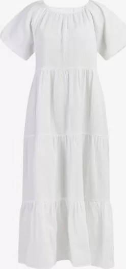 DreiMaster Vintage Robes Longues Robe Femme Blanc
