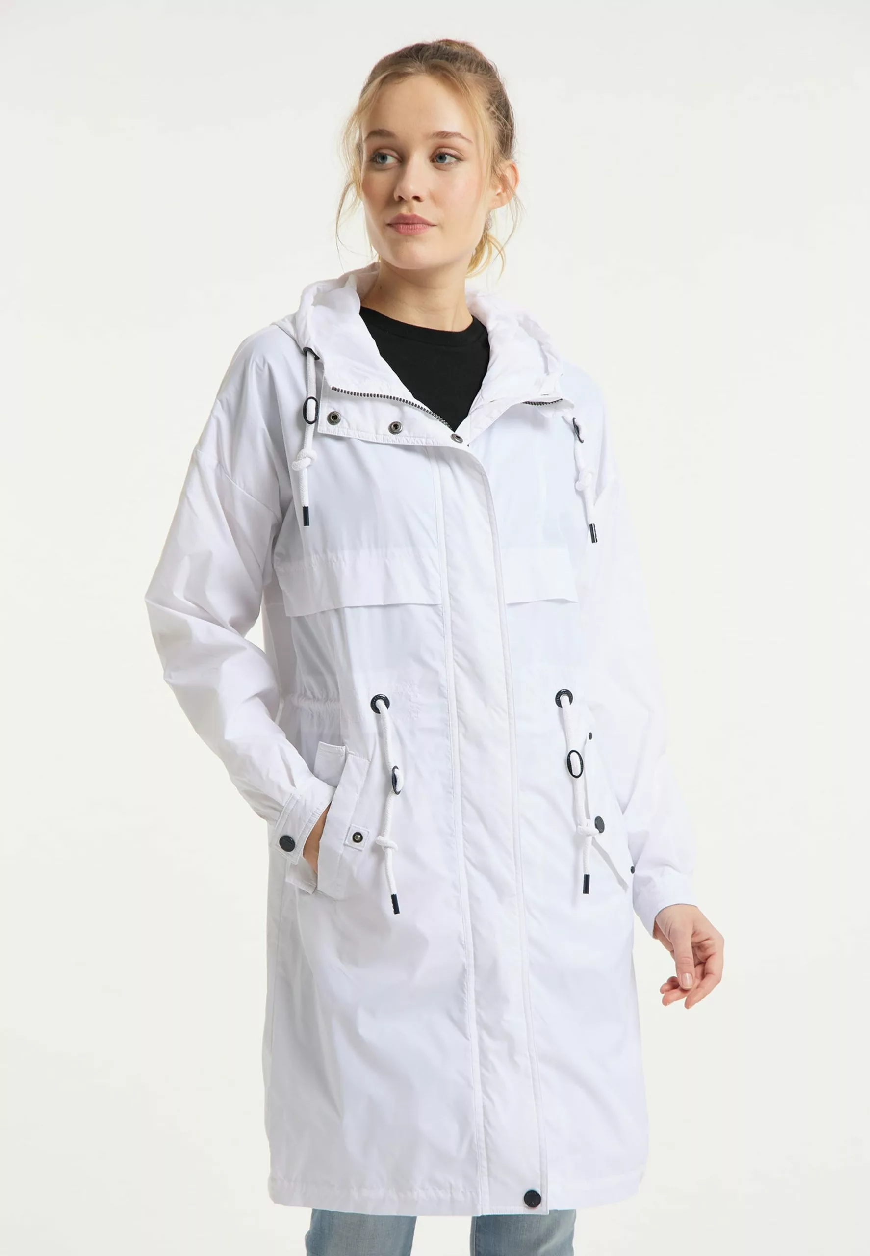 Parkas Parka Mi-saison Femme Blanc 2 Parkas Parka Mi-saison Femme Blanc – Image 2