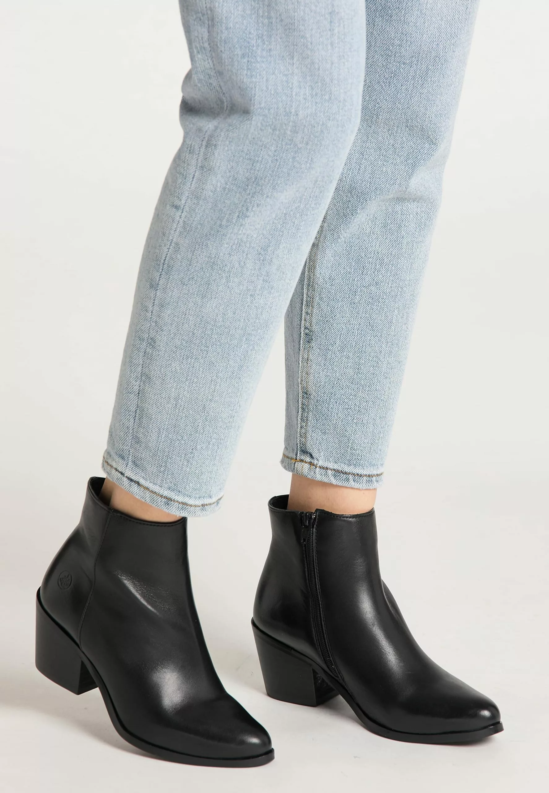 DreiMaster Vintage Bottines Basses Bottines Femme Noir 6 DreiMaster Vintage Bottines Basses Bottines Femme Noir – Image 6