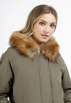 DreiMaster Vintage Manteaux Dhiver Manteau D’hiver Femme Olive -Magasin Vintage Dreimaster fed107304fbd71f952571ce6e6e61d37